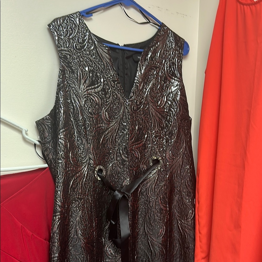 R&M Richards Elegant Black Sleeveless Dress NWOT